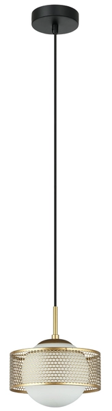 Lampa szklana wisząca Lomica PND-55456-1M-GD złota