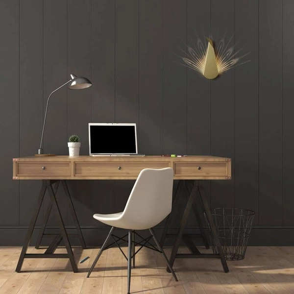 Ścienny kinkiet ORIGAMI PAWN-G metalowa LED 3W 3000K paw złoty