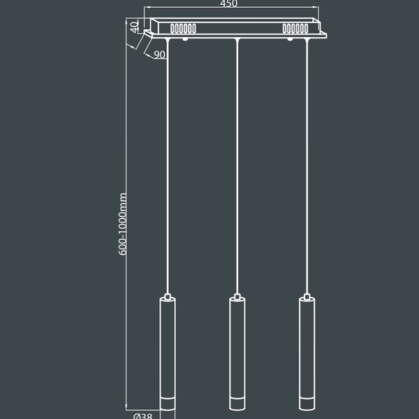 LAMPA wisząca COPPER ML985 Milagro metalowa OPRAWA zwis LED 15W 4000K listwa sufitowa miedziany