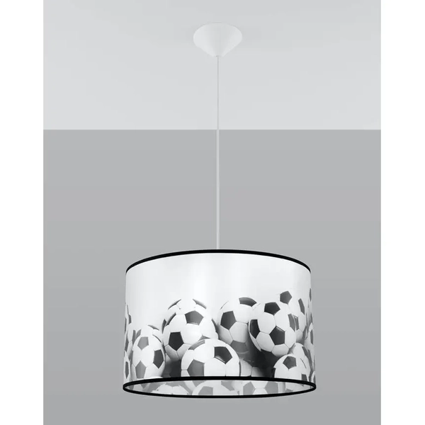 Lampa wisząca młodzieżowa Piłka SL.1427 Sollux ball czarna biała
