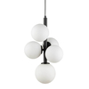 Lampa wisząca Perla 33488 Sigma molekuła metalowa szklana czarna biała