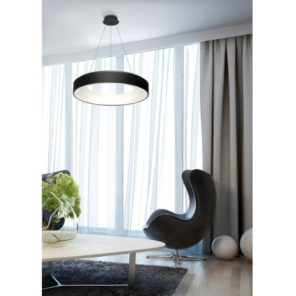 Ledowa lampa wisząca Sovana AZ3552 50W 2300-6500K ring do jadalni czarna