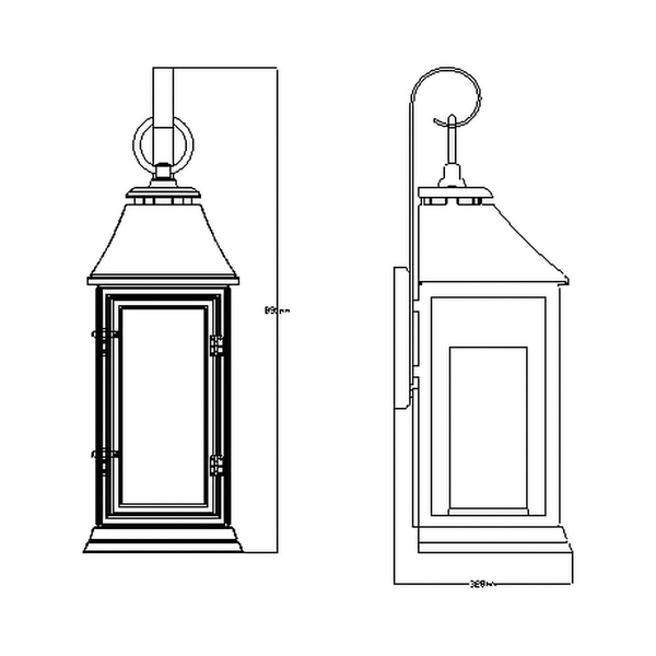Latarnia elewacyjna FE-SHEPHERD-2XL Feiss na taras czarna cynk