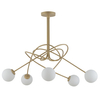 Metalowa lampa sufitowa VELVET 33357 Sigma designerska szklane kule złota