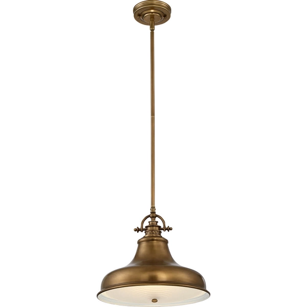 Wisząca lampa vintage QZ-EMERY-P-M-WS 1-punktowa mosiądz