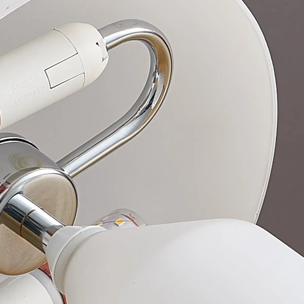 Designerska lampa stołowa Belfugo MT1234-250 WHITE Step szklany grzybek biały