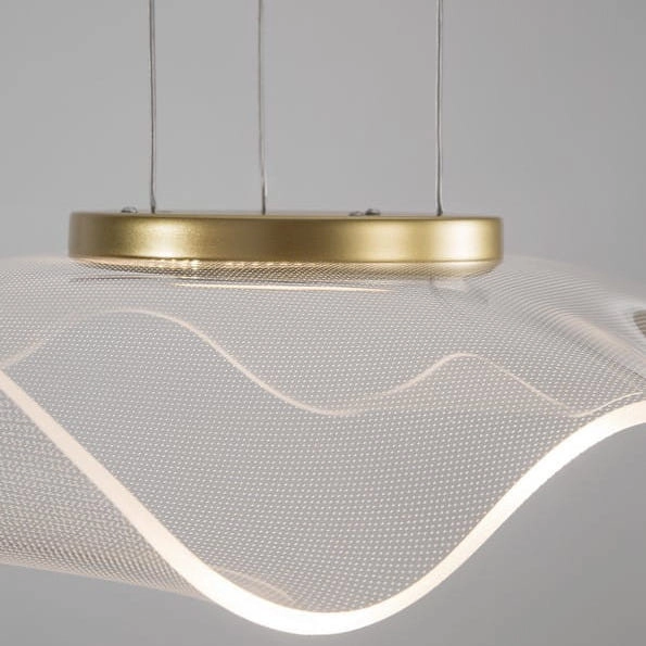 Wisząca LAMPA dekoracyjna CALI LE41368 Luces Exclusivas modernistyczna OPRAWA zwis LED 30W 3000K meduza falująca złota