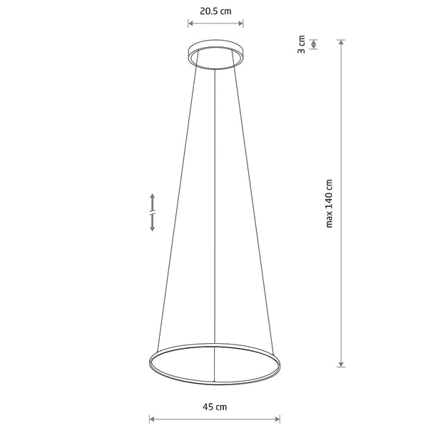 Lampa nad stół wisząca Circolo 10813 Nowodvorski LED 18W 3000K czarna
