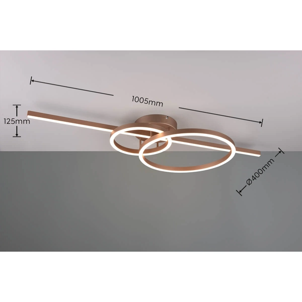 Sufitowa lampa okragła MONTILLA 643010365 LED 54W 2700-6000K pilot brązowy