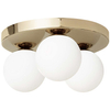 Modernistyczna LAMPA sufitowa MIJA 30668305 Kaspa okrągła OPRAWA szklane kule PLAFON balls łazienkowy IP44 złoty biały