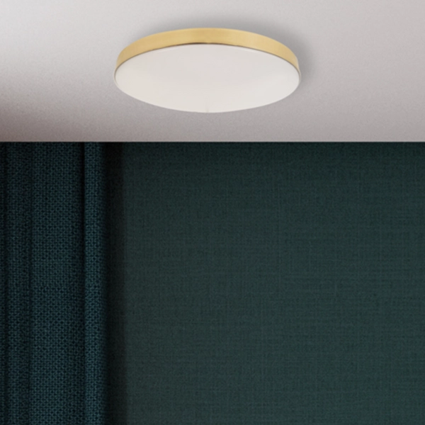 Złoty plafon nowoczesny Maya LED 15W natynkowy do łazienki