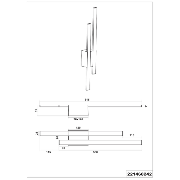 Elewacyjna lampa ogrodowa LETRA  DL242221460 LED 9W 3000K IP54 grafitowa