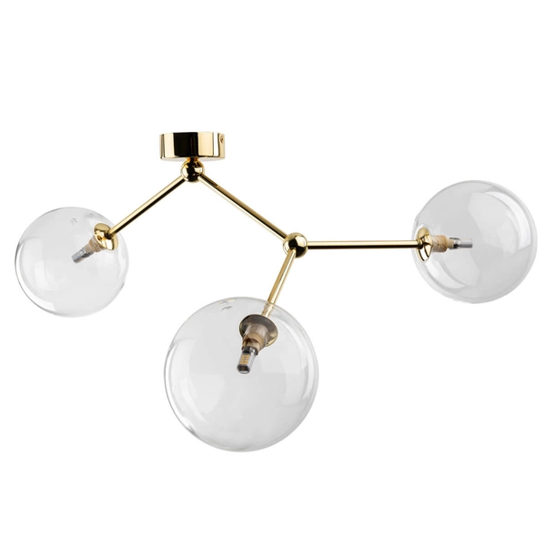 Lampa nasufitowa do salonu Fairy 10069 bańki przezroczysta złota