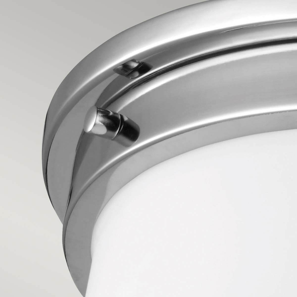 Okrągły plafon Payne FE-PAYNE-F-BATH Feiss IP44 szkło chrom biały