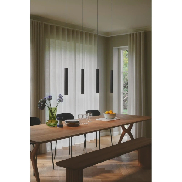Lampa wisząca nad wyspę Vico 2412143003 metalowa tubki czarne