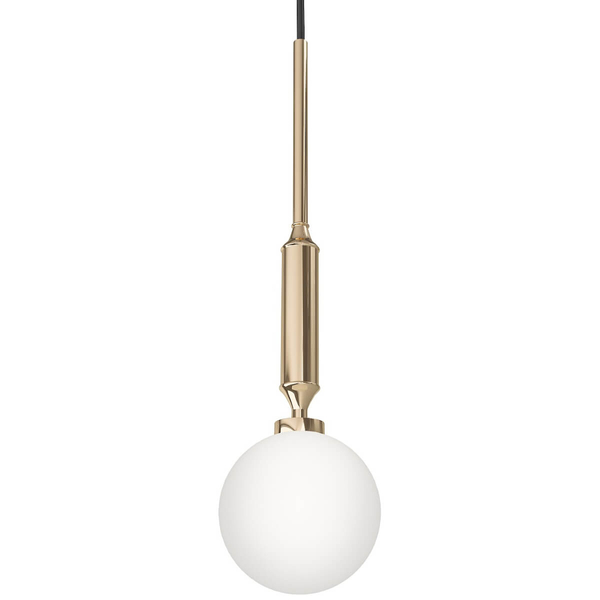 Wisząca lampa 1-płomienna Ero I biały zwis kula nad blat