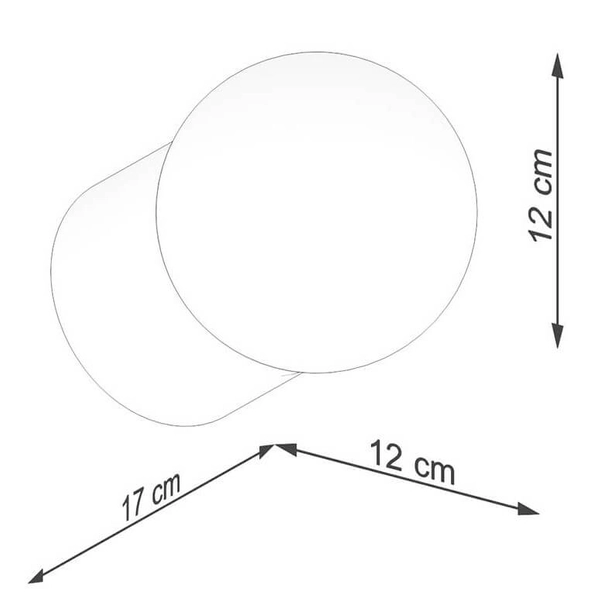 Ścienna lampa do jadalni Boomo SL.1192 kulista drewniana biała