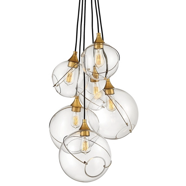 Kulista lampa wisząca QN-SKYE-6P balls kule przeźroczyste