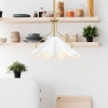 Lampa wisząca nad stół Mejia QZ-MEJIA-1P-S-AB  mosiądz biały