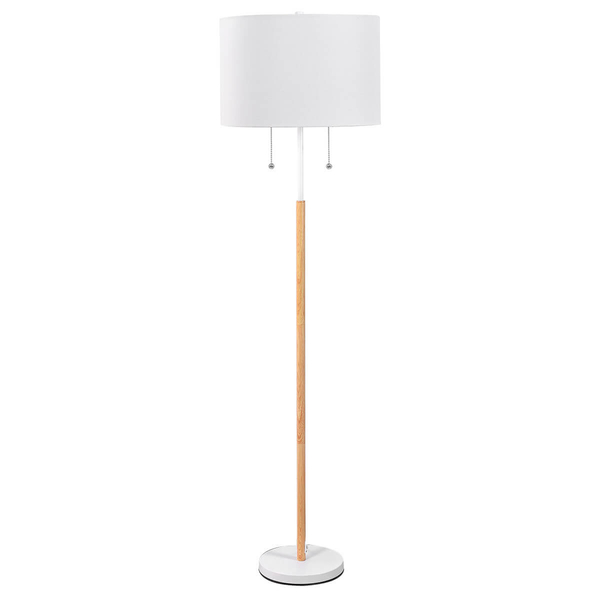 Stojąca lampa podłogowa Fogo LP-0304/2F WH Light Prestige do salonu biała