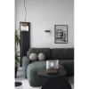 Ryflowana stołowa lampa Flumina FLS122P1 owalna drewniana orzechowa