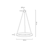 Glamour lampa wisząca Liberty LED 24W 3000K złoty ring