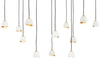 Lampa wisząca sufitowa QN-NULA-12P pająk zwisy białe