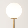 Lampka nocna kula Tes 33634 Sigma modernistyczna mleczny klosz złota