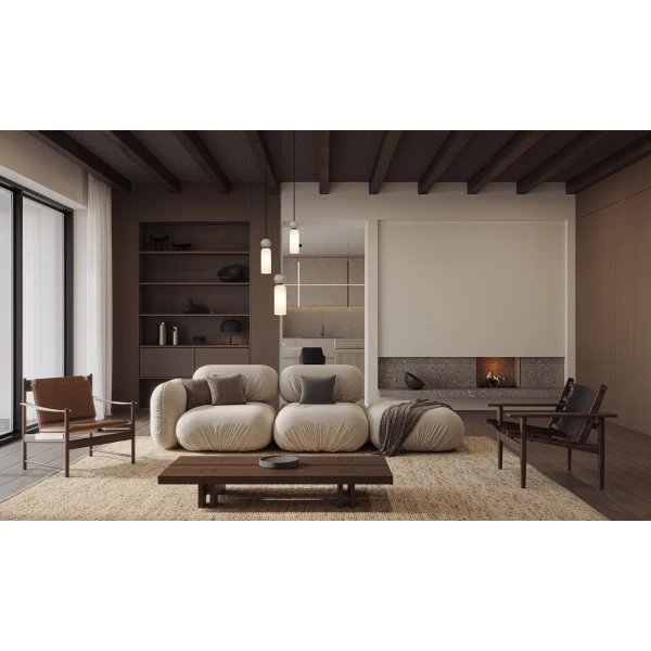 Potrójna lampa wisząca Santos PND-95331-3-BK szklana kule szare czarne