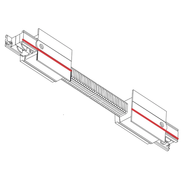 Elastyczny ŁĄCZNIK szynoprzewodu CTLS 8676 Nowodvorski do 3-fazowej szyny podtynkowej 230V biały