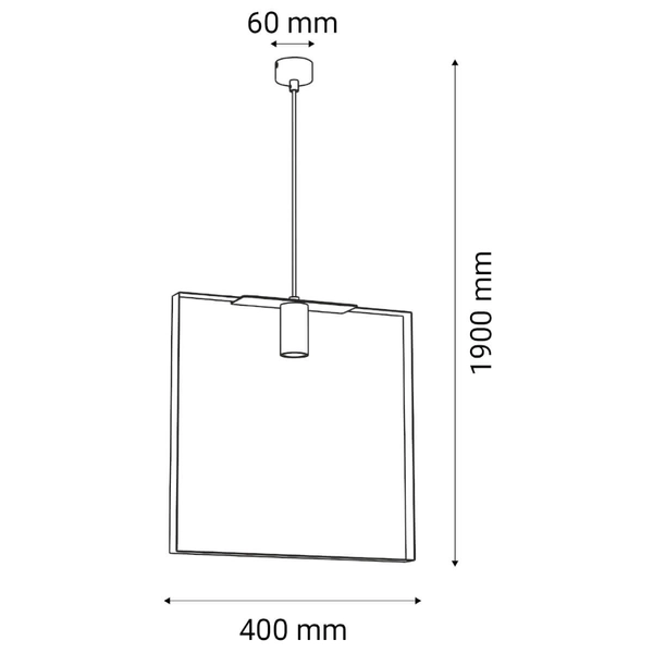 Wisząca lampa frame ORTIGA 5159 Shilo metalowa platynowa