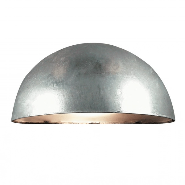 Zewnętrzna lampa ścienna SCOR 21651031 IP44 metalowa półokrągła cyna