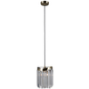 Wisząca LAMPA glamour SABRIGA PND-44544-1 Italux okrągła OPRAWA metalowy ZWIS loft kryształki crystals brąz antyczny