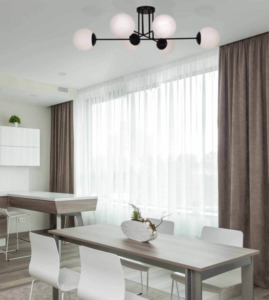 Sufitowa lampa Savoy K-4925 do jadalni balls biała czarna