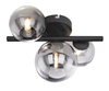 Sufitowa lampa Riha 56133-3W LED 3W 3000K szklana czarna grafitowa