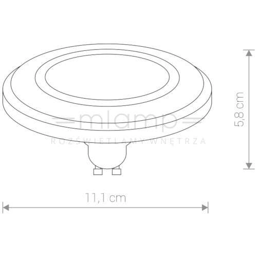 Żarówka LED 9345 LENS Nowodvorski GU10 ES111 9W 800 lm 230V biała ciepła