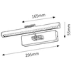Kinkiet LAMPA ścienna PICTURE GUARD 3640 Rabalux regulowana OPRAWA klasyczna LED 5W 3000K galeryjka metalowa chrom