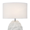 Stołowa lampka do sypialni Zachary ZAC412 glamour z abażurem biała