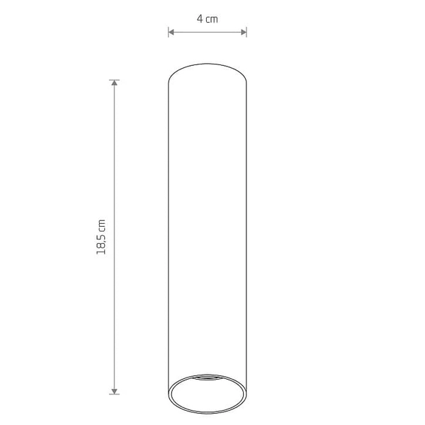 Natynkowa tuba sufitowa lampa Fourty 10734 Nowodvorski natynkowa biała