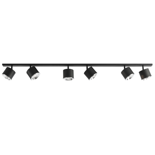 Regulowana lampa sufitowa BOT 1047PL_K metalowe tuby reflektorowe czarne
