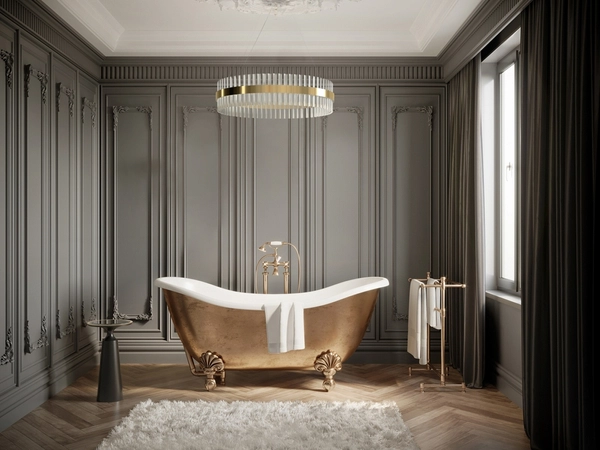 Żyrandol glamour Francesca AZ5261 LED 37W okrągła mosiądz