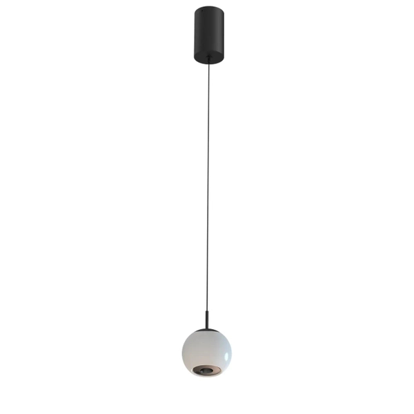 Lampa wisząca kula Iliso PL0148 Yaskr LED 10W 3000K szkło biała czarna
