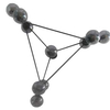 Industrialny żyrandol Bao Nero Fume OR80056 kule loft czarny