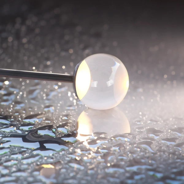 Kulista lampa wisząca Orra PL0105-BK LED 6W 3000K IP44 czarna przezroczysta