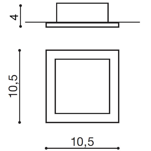 Podtynkowa lampa sufitowa Minorka AZ4142 Azzardo metalowy wpust czarny