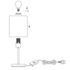 Abażurowa lampka nocna Jerry R50491011 stojąca do sypialni srebrna