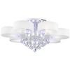 Sufitowa LAMPA glamour DRS8006/7 8C LED 420W Elem metalowa OPRAWA crystal z pilotem chrom biała