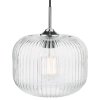 Regulowana wisząca lampa Demarius DEM0108 ryflowany szklany przezroczysty