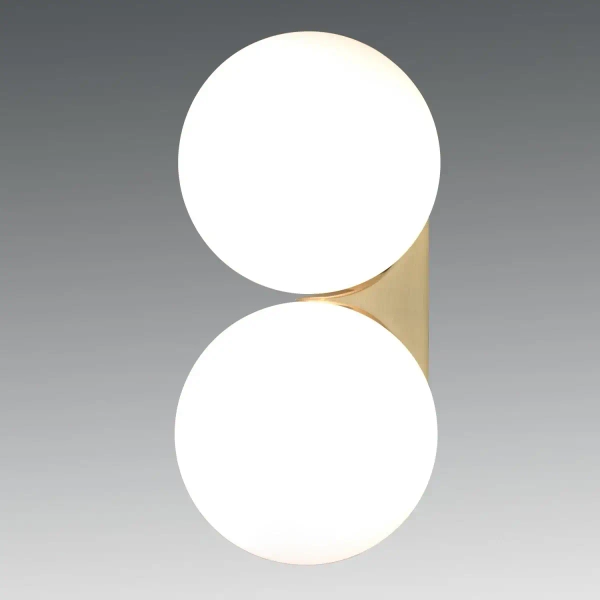 Kinkiet ścienny art deco DOT ST-10560-W2 biały złoty szklany metalowy G9 230V do sypialni