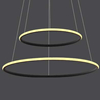 Okrągła LAMPA wisząca SLIM/000023/4000/B MDECO metalowa OPRAWA ring ZWIS LED 51W 4000K biurowy czarny